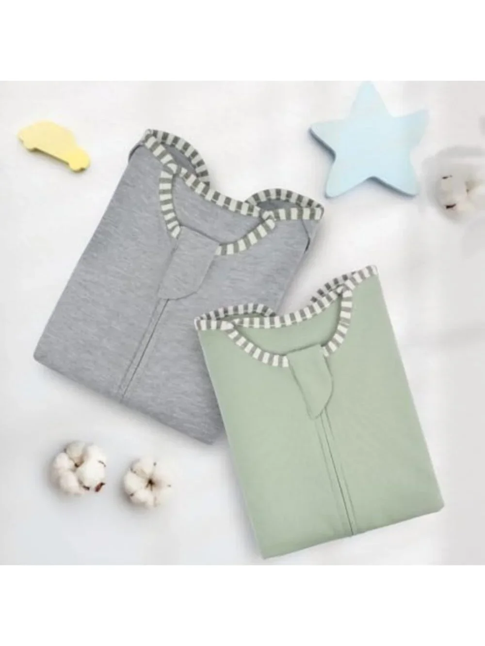 Cozy Newborn Swaddle Sleep Sack 0-3 Months, 2-Pack, 100% Cotton, 2-Way Zipper